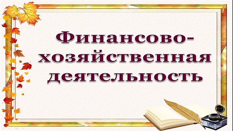                Финансово-хозяйственная деятельность